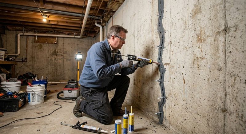 Basement Crack Repair in Silverdale, WA