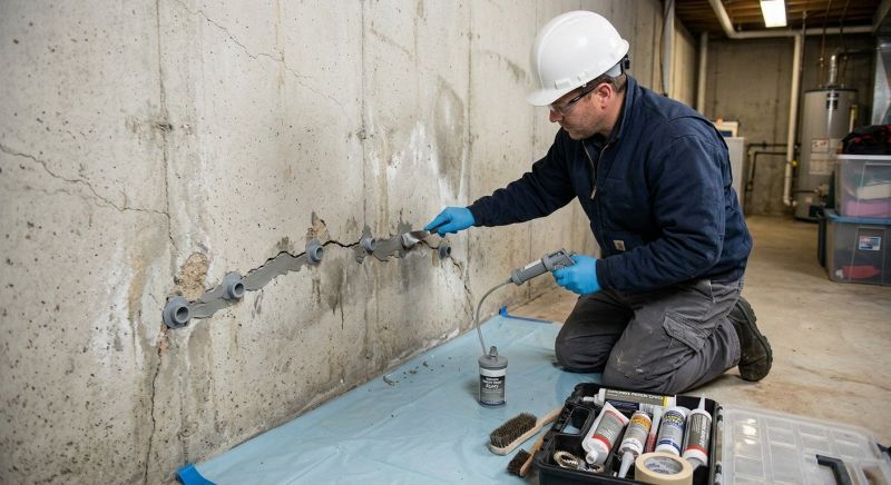 Basement Crack Repair in Silverdale, WA