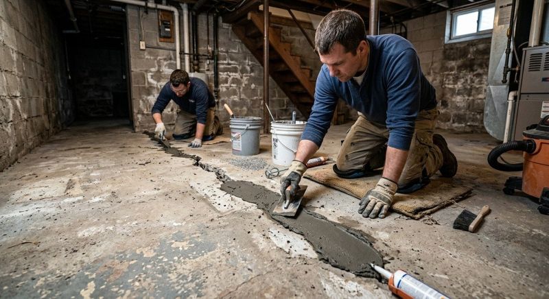 Cracked Basement Floor Repair in Silverdale, WA