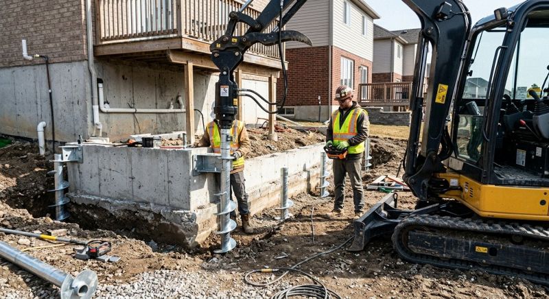 Helical Piers Installation in Silverdale, WA