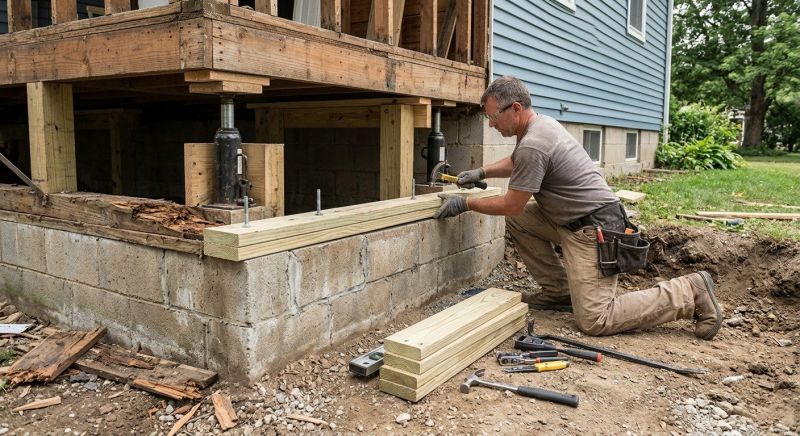 Sinking Foundation Repair in Port Ludlow, WA